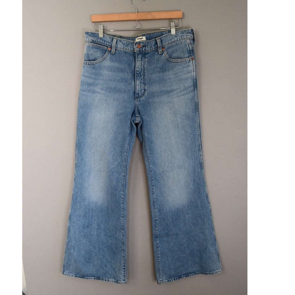 Wrangler 70's Flare High Rise Jeans 32x32 Light Wash Denim Western